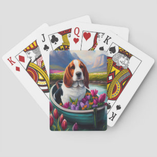 Baraja De Cartas Perro Basset Hound en una Paleta: Una Aventura Esc