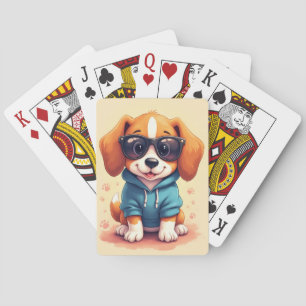 Baraja De Cartas Perro Beagle Divertido Kawaii