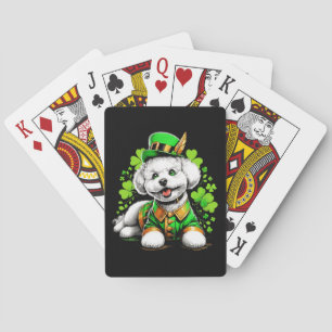 Baraja De Cartas Perro Bichon Frise Día de San Patricio