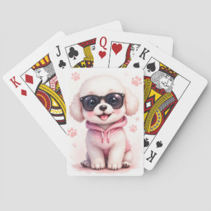 Baraja De Cartas Perro Bichon Frise Kawaii Divertido