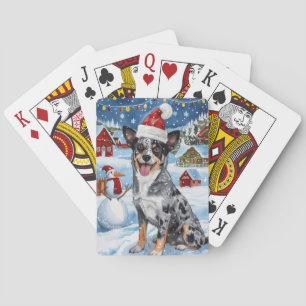 Baraja De Cartas Perro Blue Heeler País de las Maravillas de Invier