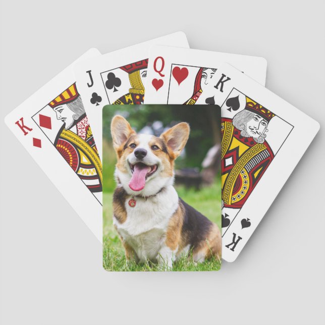 Baraja De Cartas Perro cachorro de Corgi galés (Reverso)
