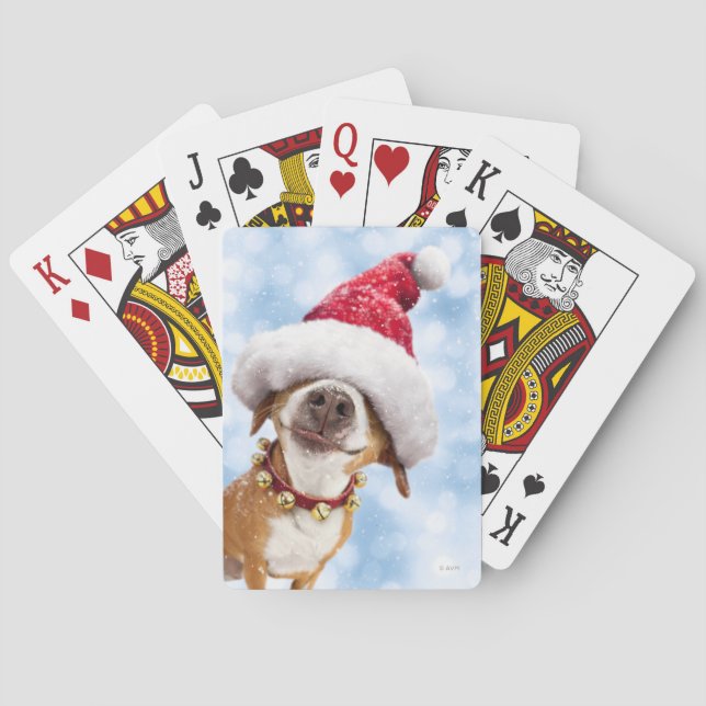 Baraja De Cartas Perro con gran sombrero Santa (Reverso)
