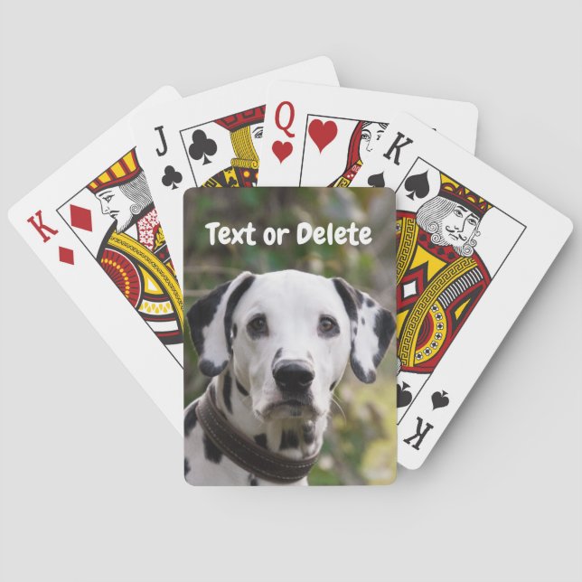 Baraja De Cartas Perro dálmata personalizado (Reverso)