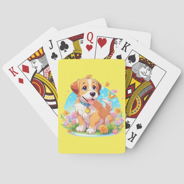 Baraja De Cartas Perro de cachorro (Reverso)