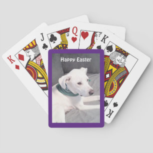 Baraja De Cartas Perro de cachorro blanco adorable regalo de Pascua