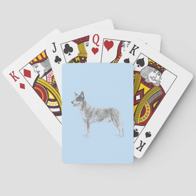 Baraja De Cartas Perro de ganado australiano (Reverso)