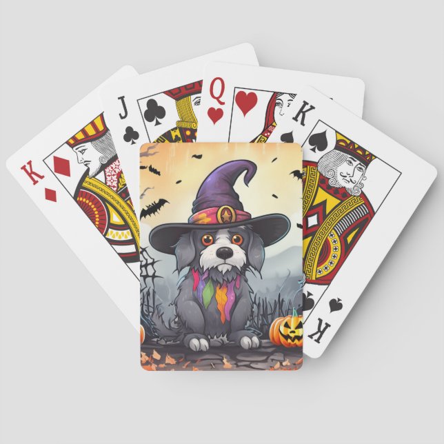 Baraja De Cartas Perro de Halloween (Reverso)
