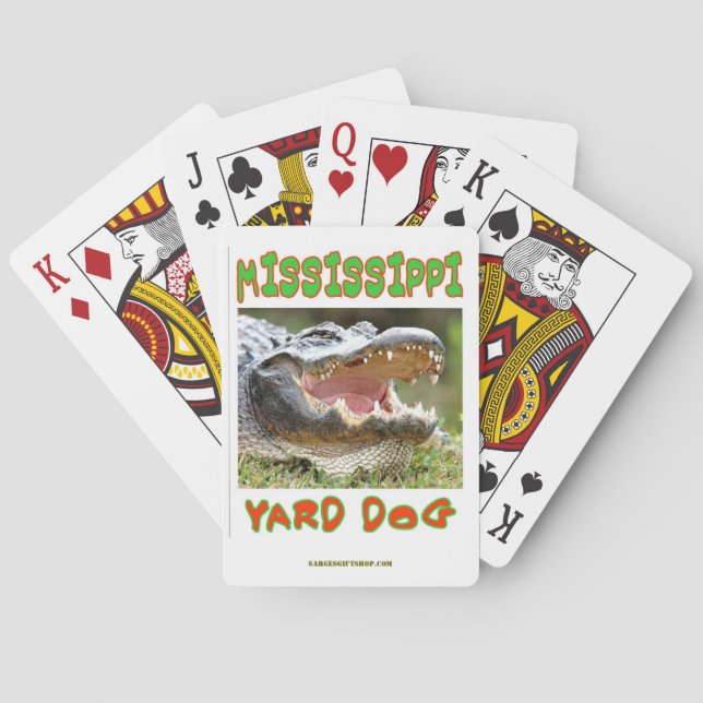 BARAJA DE CARTAS PERRO DE LA YARDA MISSISSIPPI (Reverso)
