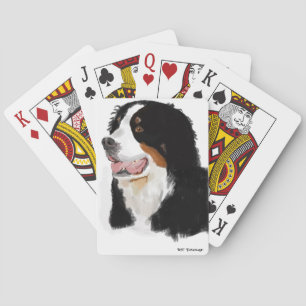 Baraja De Cartas Perro de montaña de Bernese dibujado mano