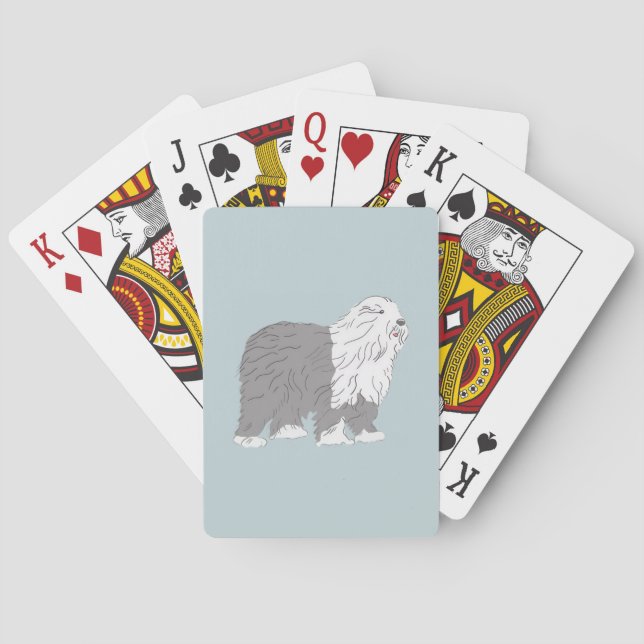 Baraja De Cartas Perro de pastor inglés (Reverso)