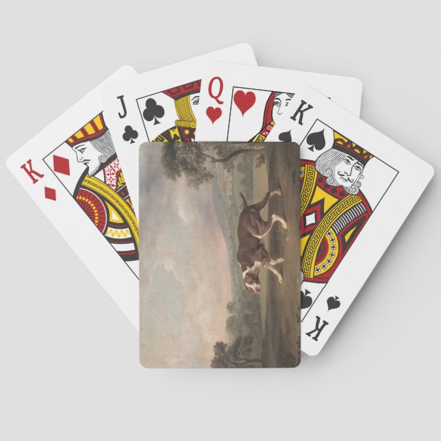 Baraja De Cartas Perro de puntero español (por George Stubbs) (Reverso)