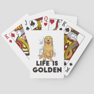 Baraja De Cartas Perro del Golden Retriever - La vida es dorada