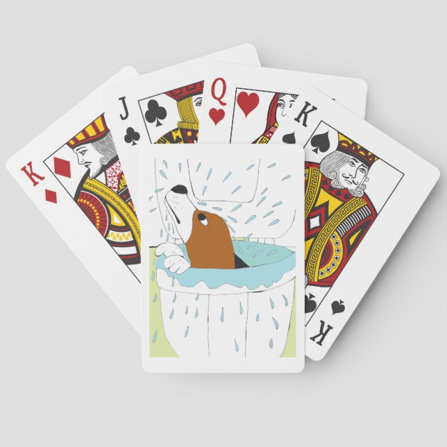 Baraja De Cartas perro del inodoro  (Reverso)