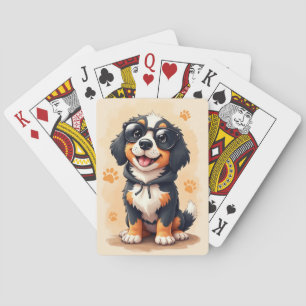 Baraja De Cartas Perro divertido de montaña suiza grande Kawaii
