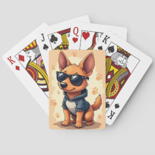 Baraja De Cartas Perro divertido Kawaii Malinois belga