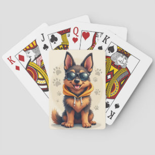 Baraja De Cartas Perro divertido pastor belga Kawaii