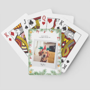 Baraja De Cartas Perro divertido travieso o bueno Navidad personali
