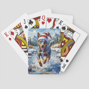 Baraja De Cartas Perro energético Blue Heeler Arroyo Invernal Navid
