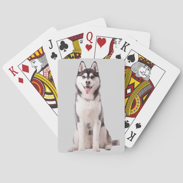 Baraja De Cartas Perro Husky Siberiano (Reverso)