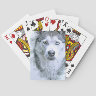 Baraja De Cartas Perro Husky Siberiano Dibujo Perro de Trineo Otter