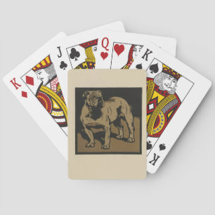 Baraja De Cartas Perro - Ilustracion de animales cuadrados