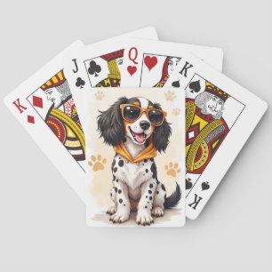 Baraja De Cartas Perro inglés Setter Kawaii Divertido
