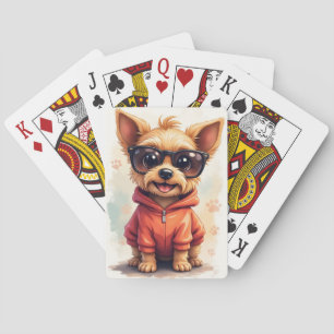 Baraja De Cartas Perro Kawaii Biewer Terrier Divertido