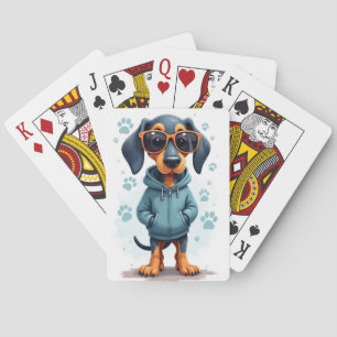 Baraja De Cartas Perro Kawaii Bluetick Coonhound Divertido