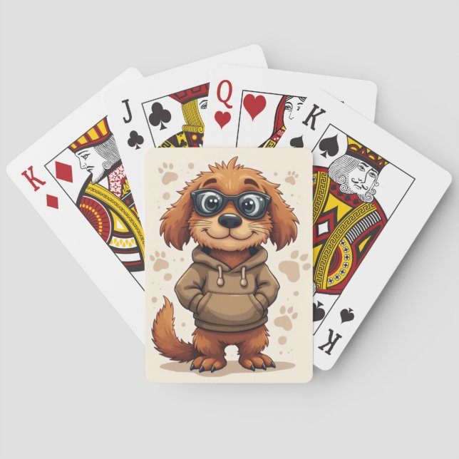 Baraja De Cartas Perro Kawaii Divertido Otterhound (Reverso)