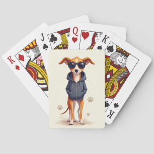 Baraja De Cartas Perro Kawaii Galgo Divertido