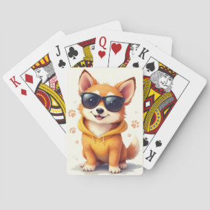 Baraja De Cartas Perro Kawaii noruego Lundehund divertido