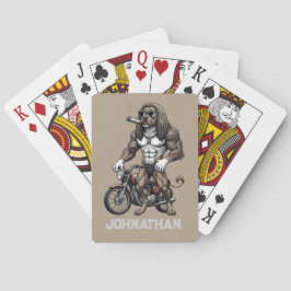 Baraja De Cartas Perro Lebrel Afgano, musculoso, tatuado, culturist