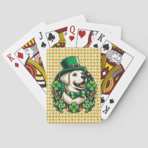 Baraja De Cartas Perro lindo del Día de San Patricio