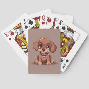 Baraja De Cartas Perro marrón lindo