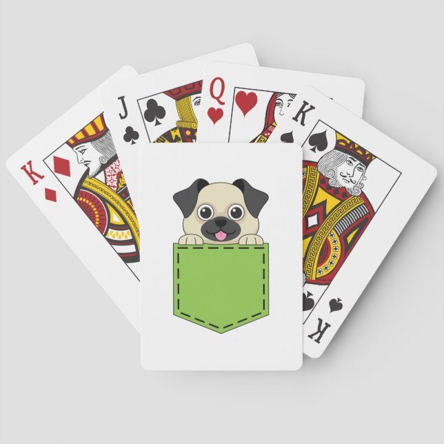 Baraja De Cartas Perro Mascota de bolsillo (Reverso)