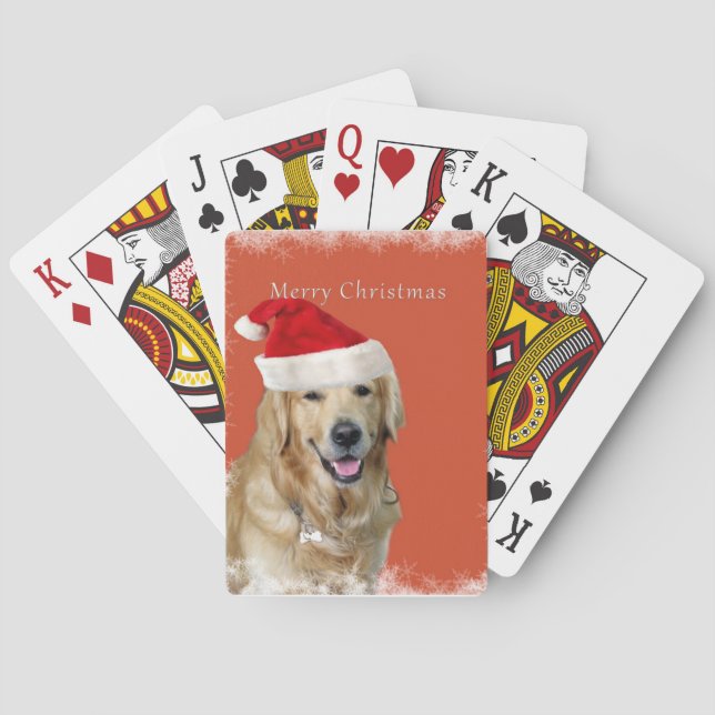 Baraja De Cartas Perro navidad (Reverso)