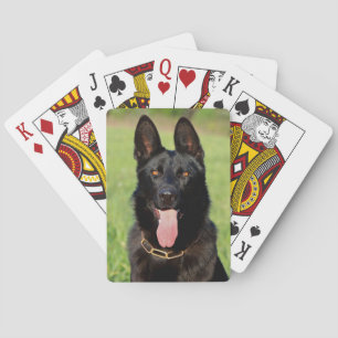 Baraja De Cartas Perro Pastor Alemán Negro - Cachorro GSD