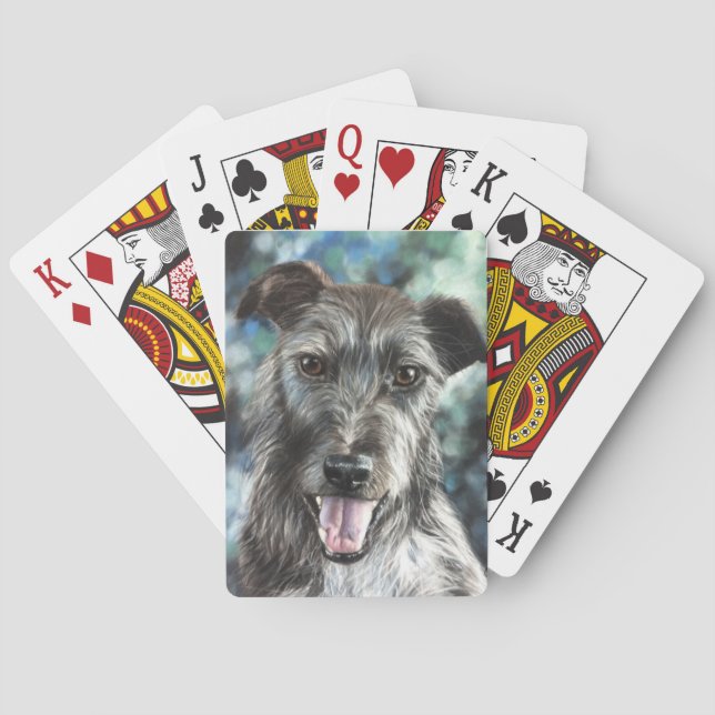 Baraja De Cartas Perro perrito de gray terrier (Reverso)