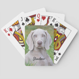 Baraja De Cartas Perro porcino de Weimaraner personalizado