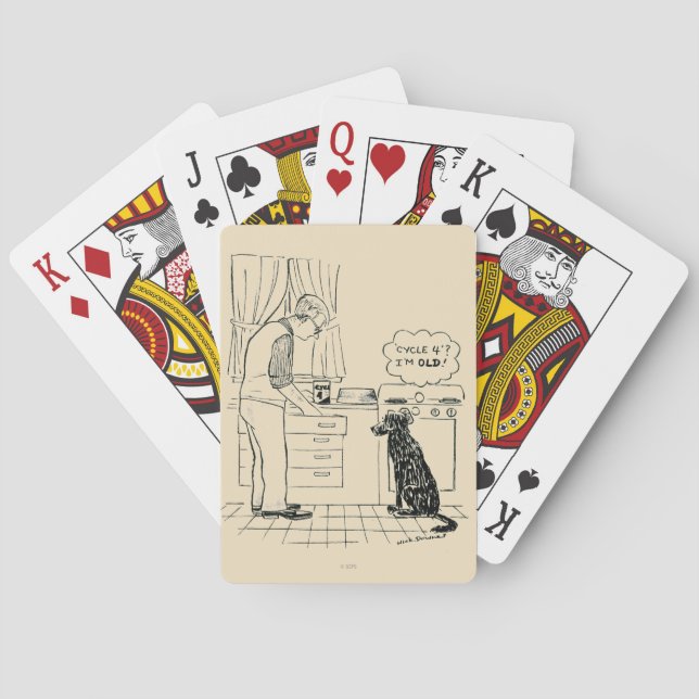 Baraja De Cartas Perro que consigue más viejo (Reverso)