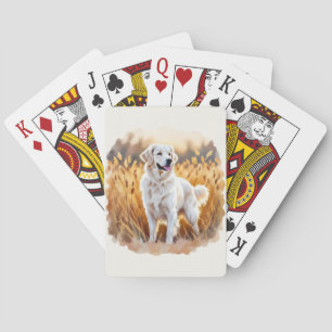 Baraja De Cartas Perro Retriever Dorado Blanco