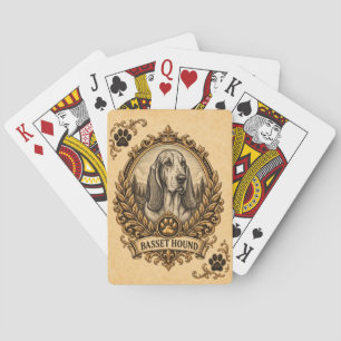 Baraja De Cartas Perro Sabueso Basset, Perro de Patrimonio Antiguo