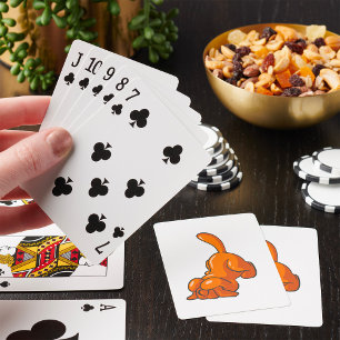 Baraja De Cartas Perro Sabueso Naranja