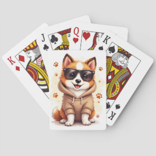 Baraja De Cartas Perro Shetland Sheepdog Divertido Kawaii