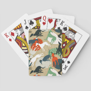 Baraja De Cartas Perros de caza de abstractos vintage