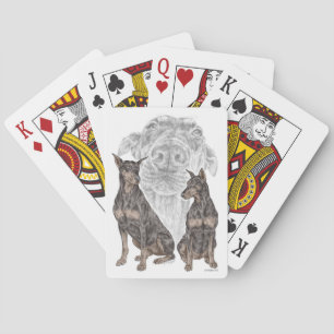 Baraja De Cartas Perros de Doberman Negro