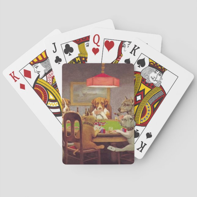 Baraja De Cartas Perros jugando póquer (Reverso)