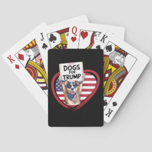Baraja De Cartas Perros para Trump: Patriotas apolíticos