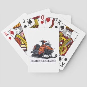 Baraja De Cartas Persiguiendo Snowflakes Snowmobile Adventure
